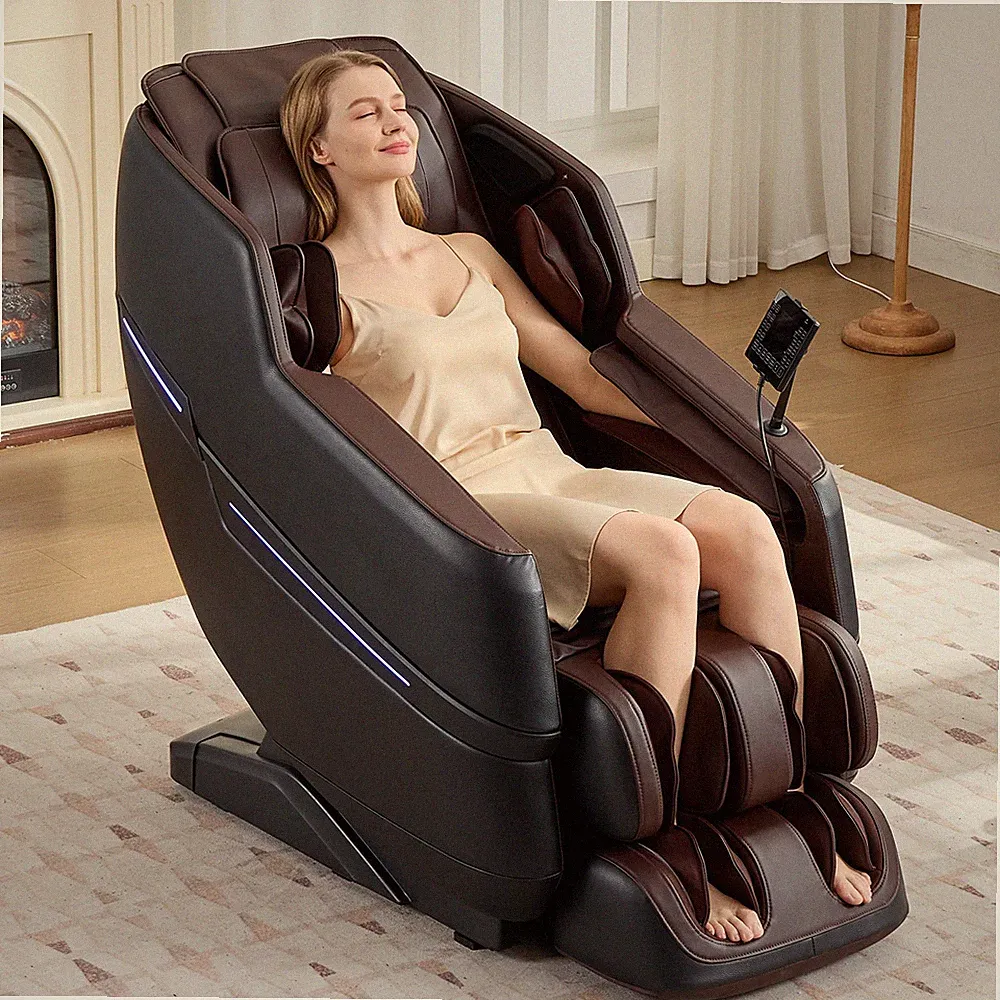 Brown Full Body Zero Gravity 8 Points Massage Chair Recliner with Heated,Shiatsu