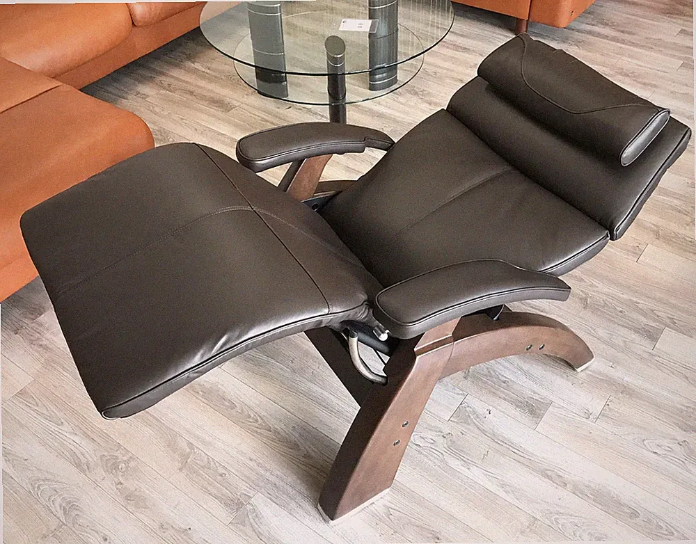 Human Touch PC-420 Walnut Zero Gravity Perfect Chair Espresso Premium Leather